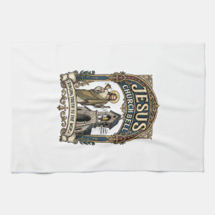 Jesus Church Bell Jesus Church Bell Christian Fait Kitchen Towel