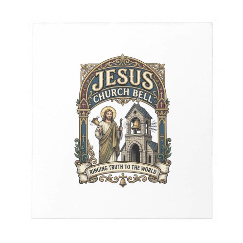 Jesus Church Bell Jesus Church Bell Christian Fait Notepad