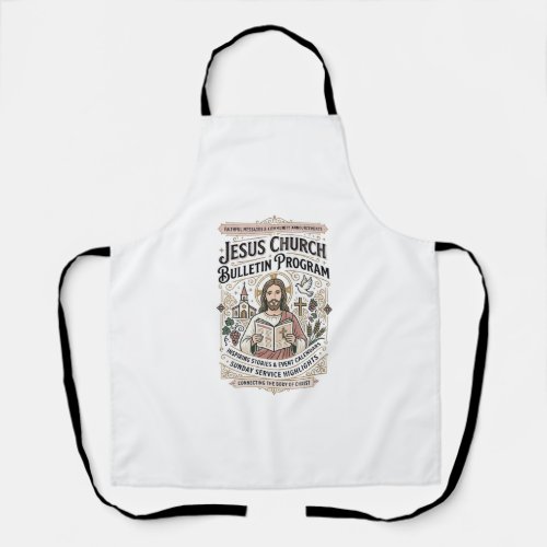 Jesus Church Bulletin Program Jesus Church Bulleti Apron