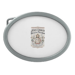 Jesus Church Bulletin Program Jesus Church Bulleti Belt Buckle