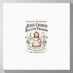 Jesus Church Bulletin Program Jesus Church Bulleti Canvas Photo Tile