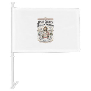 Jesus Church Bulletin Program Jesus Church Bulleti Car Flag