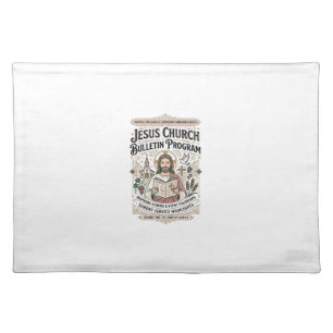 Jesus Church Bulletin Program Jesus Church Bulleti Cloth Placemat