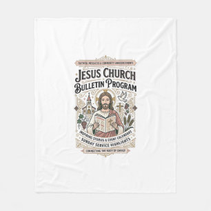 Jesus Church Bulletin Program Jesus Church Bulleti Fleece Blanket