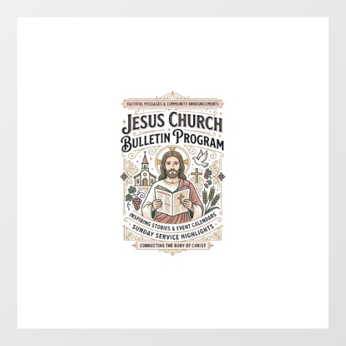 Jesus Church Bulletin Program Jesus Church Bulleti Floor Decals