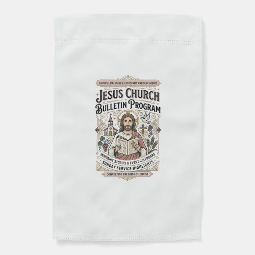 Jesus Church Bulletin Program Jesus Church Bulleti Garden Flag