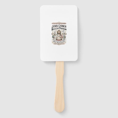 Jesus Church Bulletin Program Jesus Church Bulleti Hand Fan