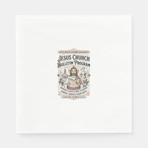 Jesus Church Bulletin Program Jesus Church Bulleti Napkins