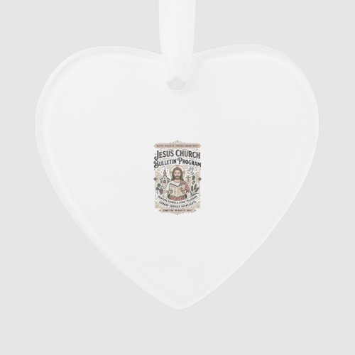 Jesus Church Bulletin Program Jesus Church Bulleti Ornament