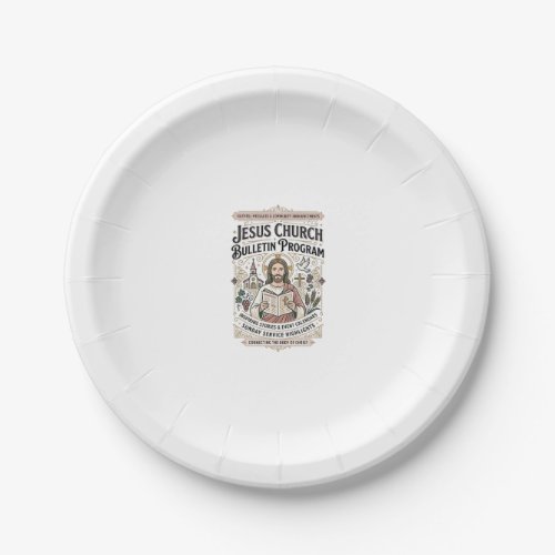Jesus Church Bulletin Program Jesus Church Bulleti Paper Plates