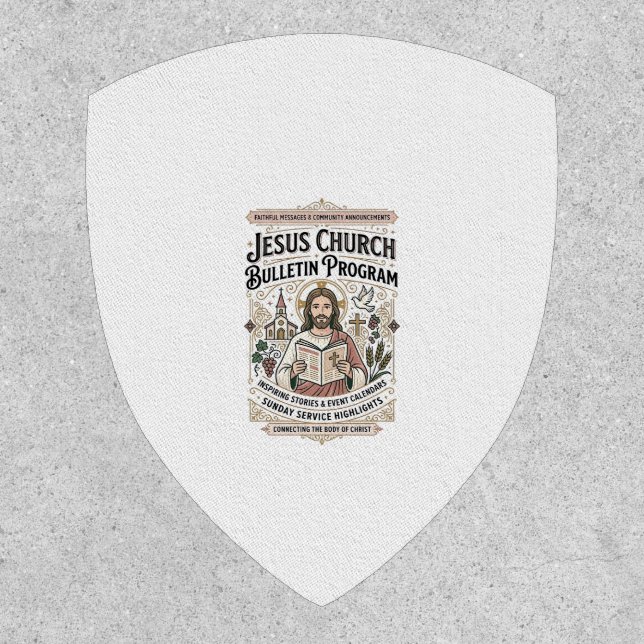 Jesus Church Bulletin Program Jesus Church Bulleti Patch (Front)
