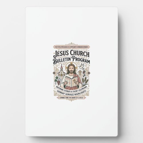 Jesus Church Bulletin Program Jesus Church Bulleti Plaque