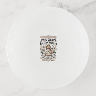 Jesus Church Bulletin Program Jesus Church Bulleti Trinket Tray