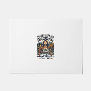 Jesus Church Camp VBS Nostalgia Shirt Faith Based Doormat