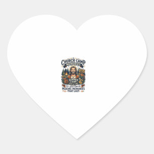 Jesus Church Camp VBS Nostalgia Shirt Faith Based Heart Sticker