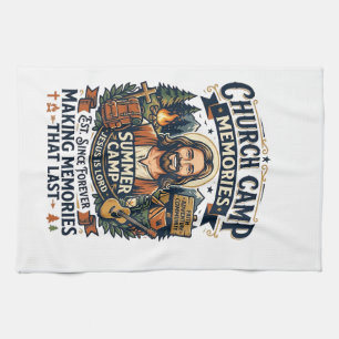 Jesus Church Camp VBS Nostalgia Shirt Faith Based  Kitchen Towel