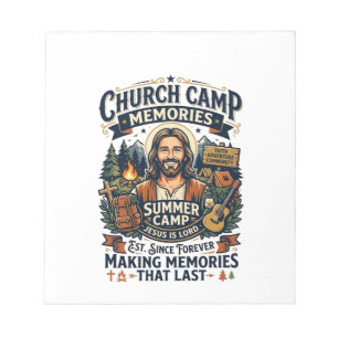 Jesus Church Camp VBS Nostalgia Shirt Faith Based Notepad