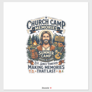 Jesus Church Camp VBS Nostalgia Shirt Faith Based Sticker