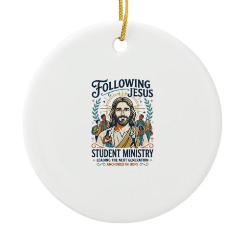 Jesus Church Merch Youth Camp Style Shirt Faith Ba Ceramic Ornament