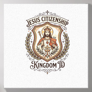 Jesus Citizenship Kingdom ID Jesus Citizenship Kin Canvas Photo Tile
