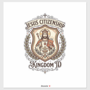 Jesus Citizenship Kingdom ID Jesus Citizenship Kin Sticker