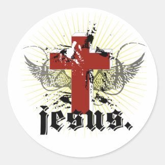 jesus classic round sticker