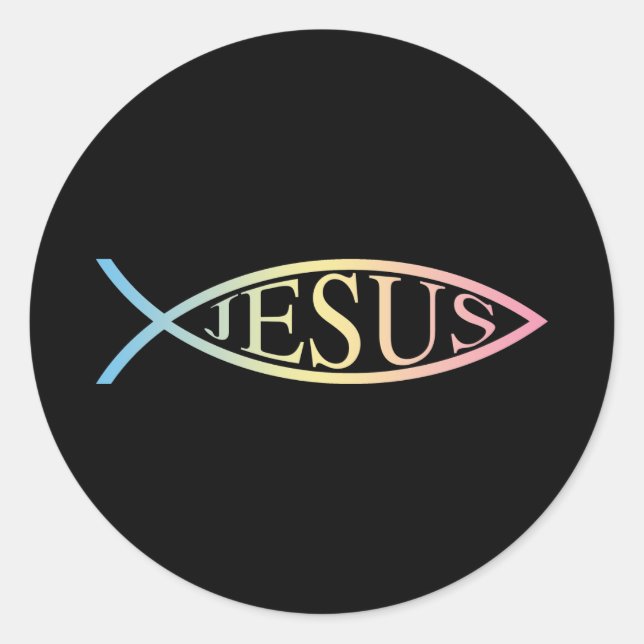 Jesus Classic Round Sticker (Front)