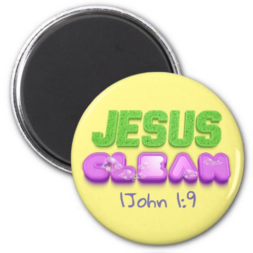 Jesus Clean forgiven cute christian design Magnet