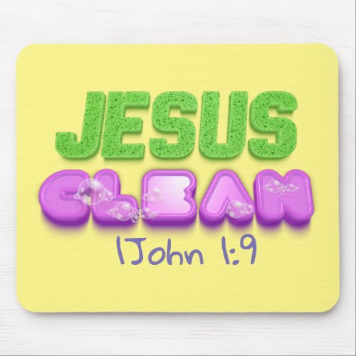 Jesus Clean forgiven cute christian design Mouse Pad