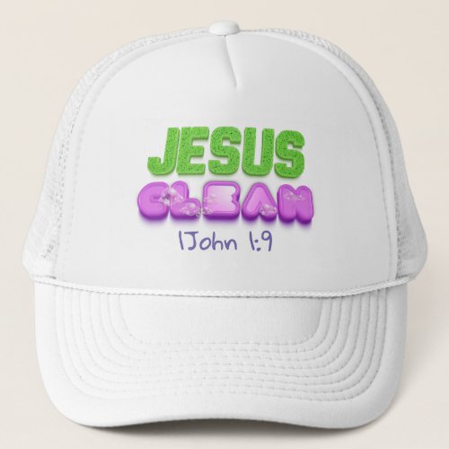 Jesus Clean forgiven cute christian design Trucker Hat