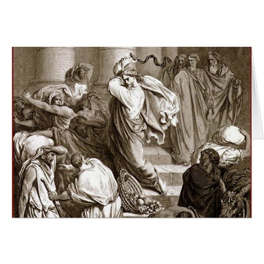 Jesus cleanses the temple cards (Front Horizontal)