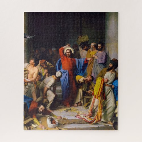 Jesus Cleansing the Temple by Carl Bloch Jigsaw Puzzle