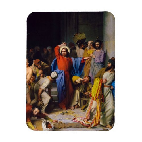 Jesus Cleansing the Temple by Carl Bloch Magnet
