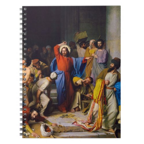 Jesus Cleansing the Temple by Carl Bloch Notebook