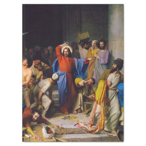 Jesus Cleansing the Temple by Carl Bloch Tissue Paper