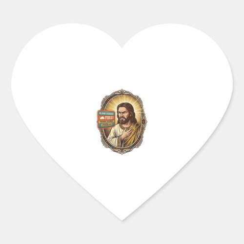 Jesus Cloud Storage Full Warning Paywall Tech Humo Heart Sticker