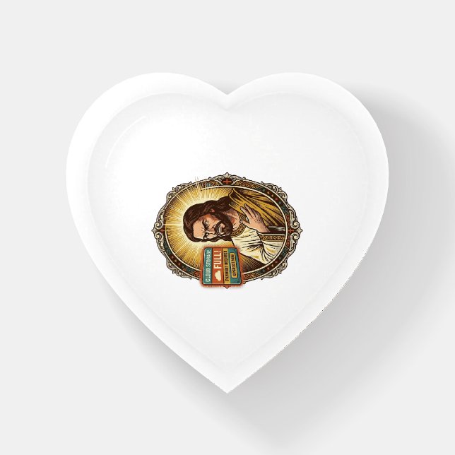 Jesus Cloud Storage Full Warning Paywall Tech Humo Paperweight (Front)
