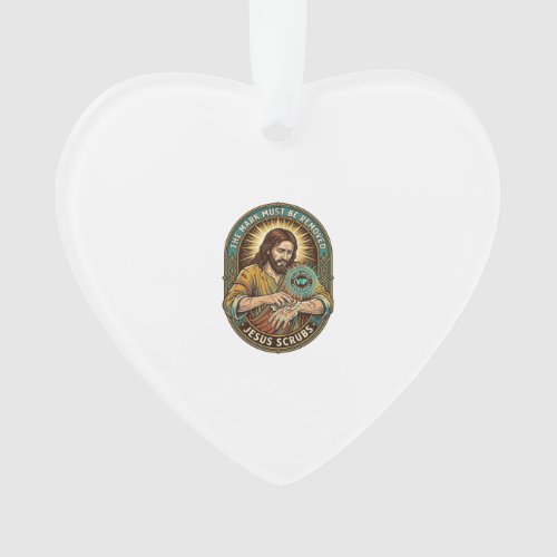 Jesus Club Hand Stamp Wont Wash Off Morning Humor_ Ornament