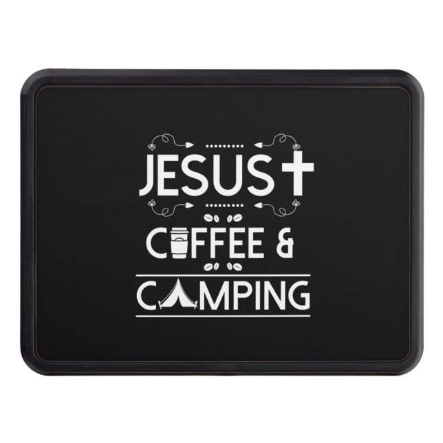 Jesus Coffee And Camping Hitch Cover (Front)