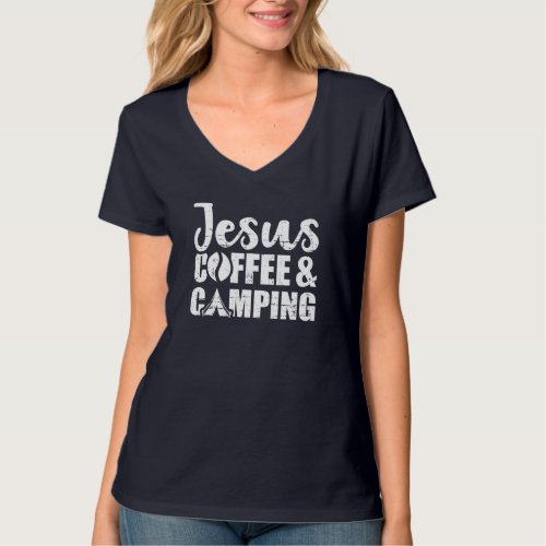 Jesus Coffee and Camping T_Shirt