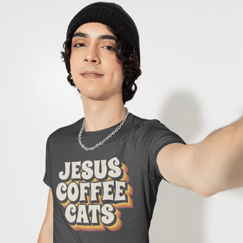 JESUS COFFEE CATS CHRISTIAN T_SHIRTS