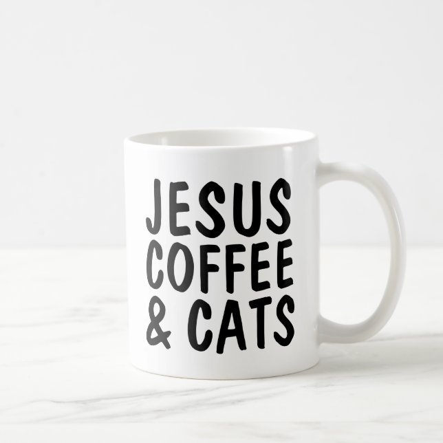 JESUS COFFEE CATS COFFEE MUG (Right)