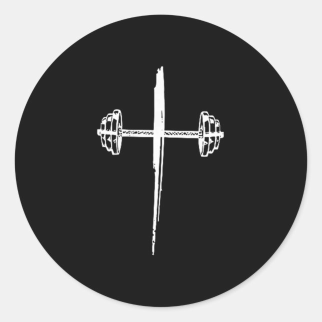 Jesus Coffee Gym Repeat, Gym Coffee Jesus - Front  Classic Round Sticker (Front)