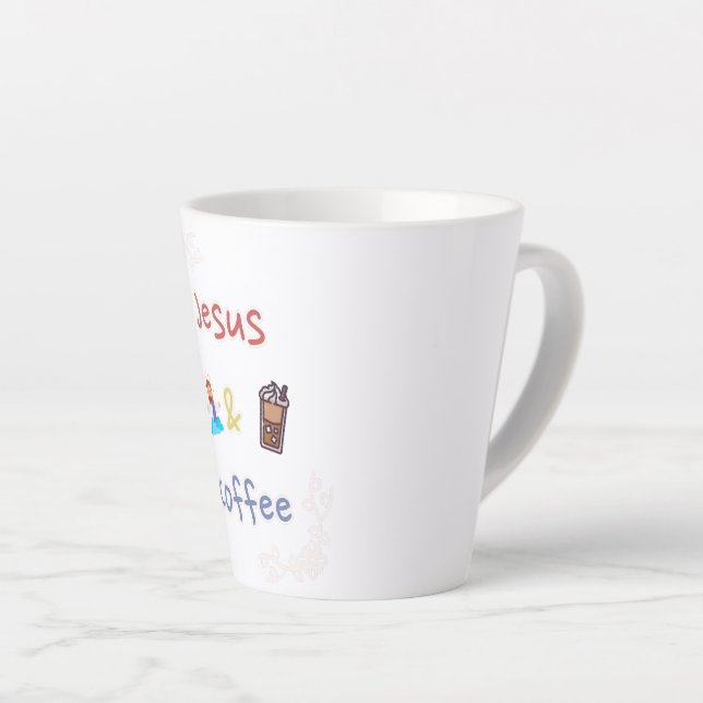 Jesus + Coffee Latte Mug (Right Angle)