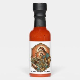 Jesus Coffee Spill Mechanical Keyboard Broken Tech Hot Sauces