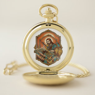 Jesus Coffee Spill Mechanical Keyboard Broken Tech Pocket Watch