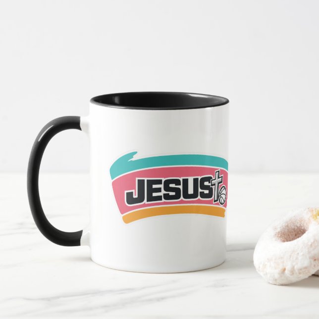 JESUS - Colorful and Sporty Mug (With Donut)