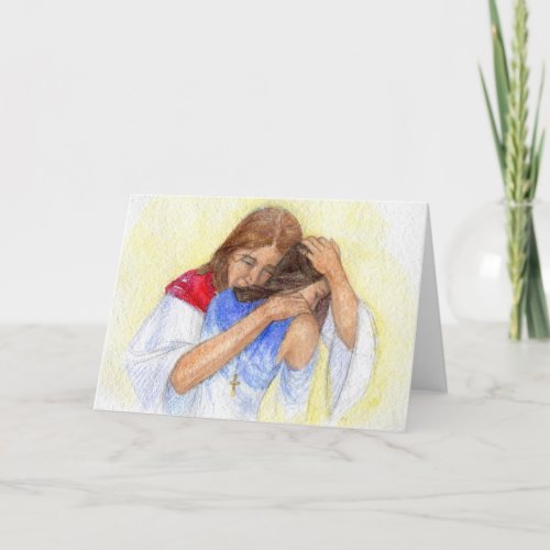 Jesus Comforts Us Greeting Card