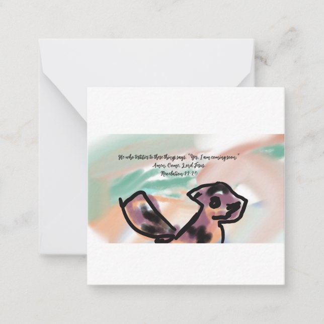 jesus coming  note card (Front)