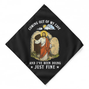 Jesus Coming Out of My Cave  Bandana
